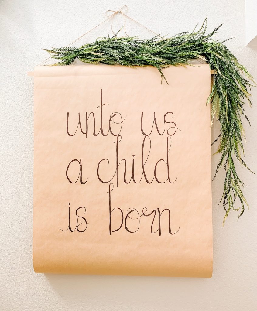 Brown paper scroll chirstmas decor 
