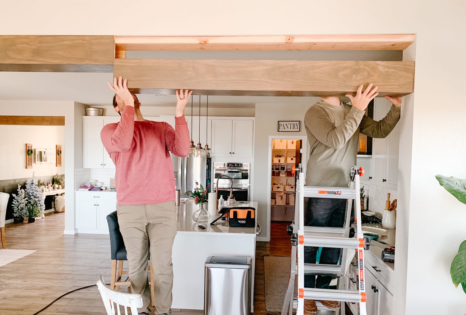 Faux Wood Beam Tutorial - Sprucing Up Mamahood