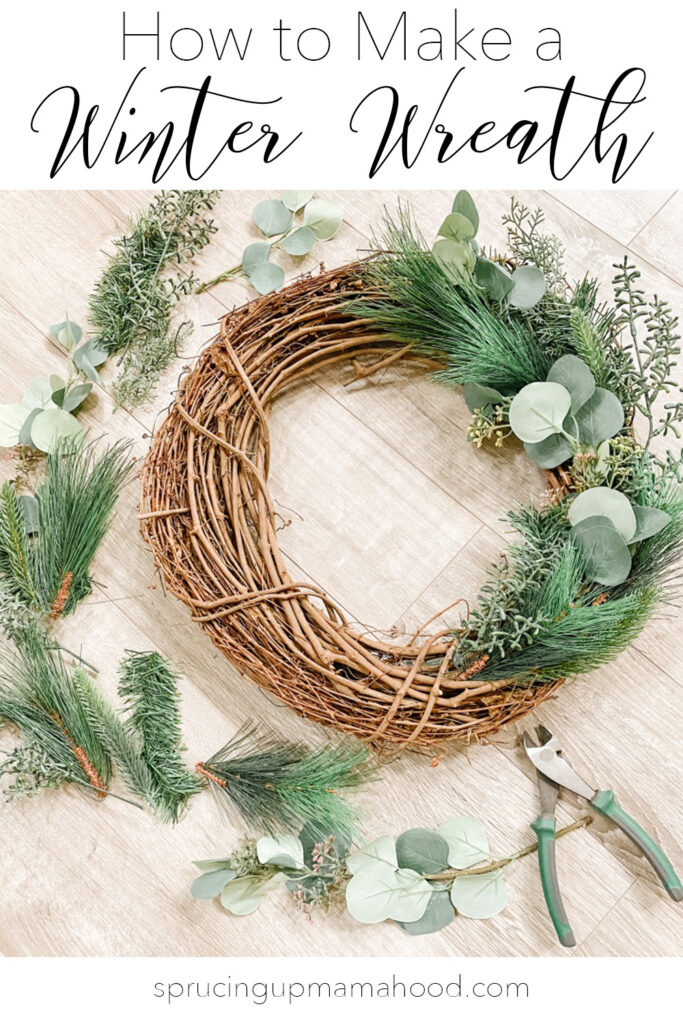 How to Make a Winter Wreath that can transition from Winter to Spring