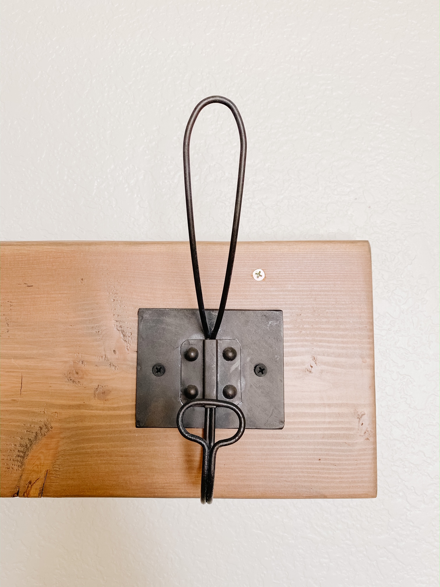 Wood And Metal Wire Coat Rack