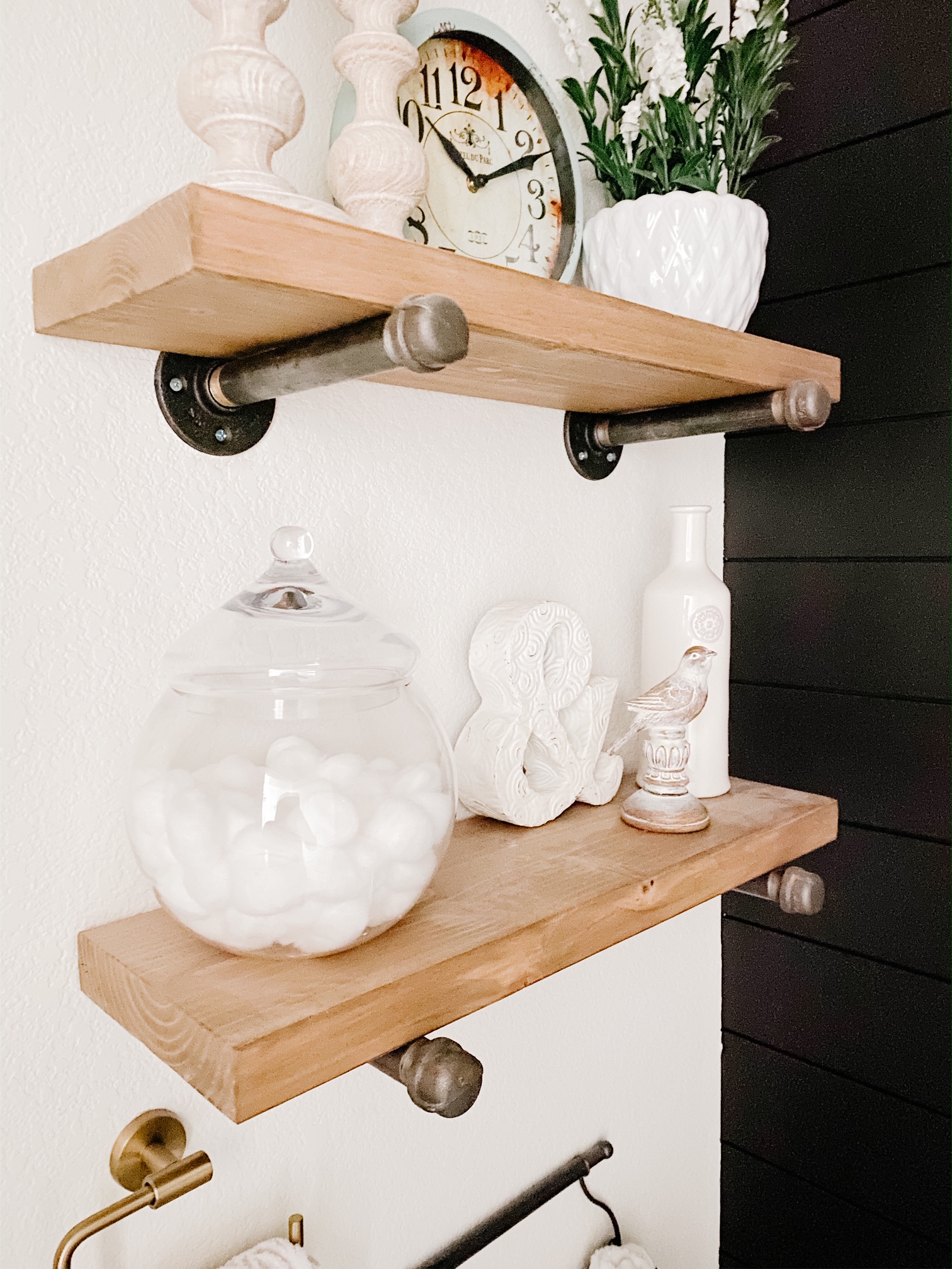 How To Make Simple DIY Industrial Shelves Sprucing Up