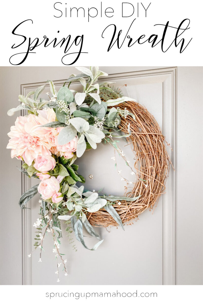 How to Make a Simple Spring Wreath Sprucing Up Mamahood