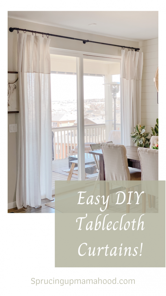 DIY Cheap Tablecloth Curtains Sprucing Up Mamahood