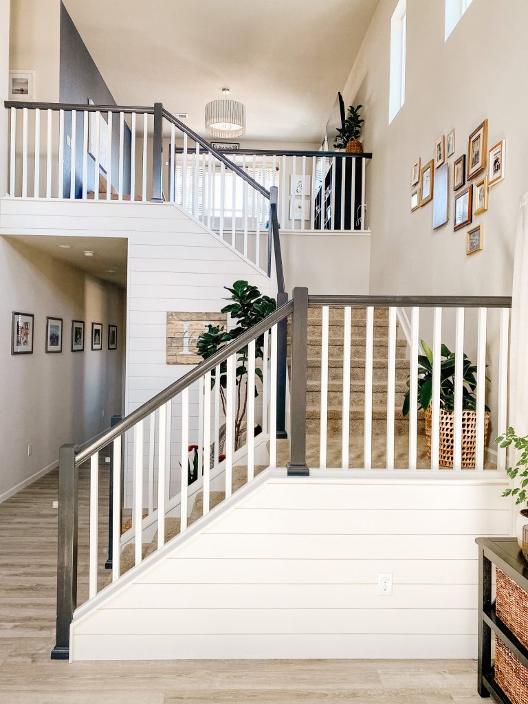 black and white staircase