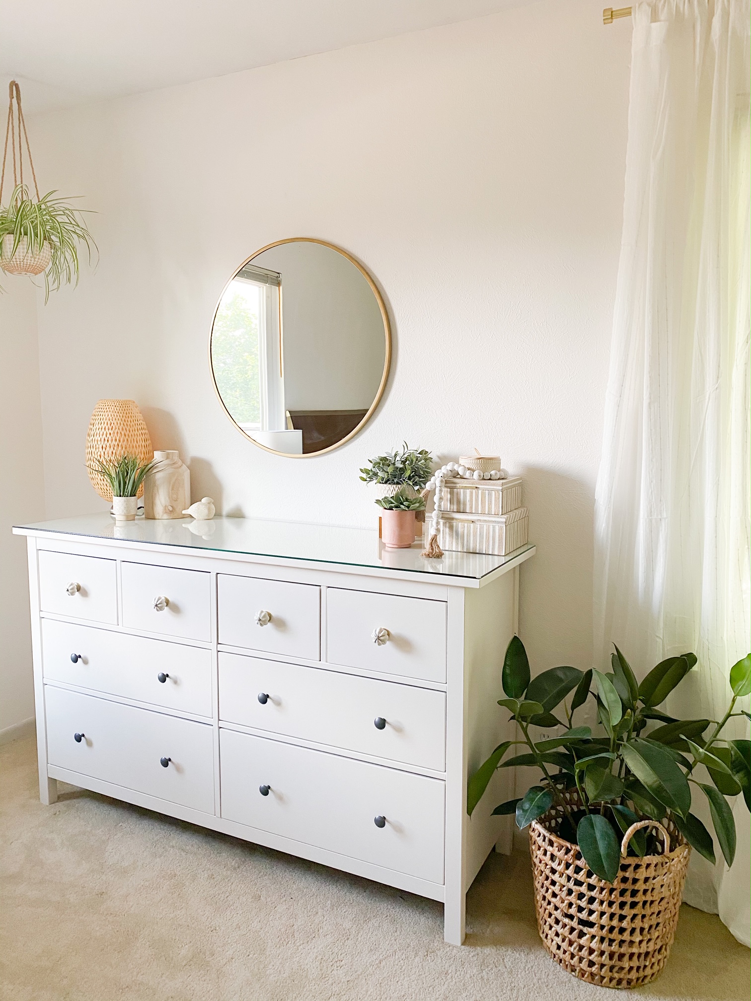 bedroom with white paint 