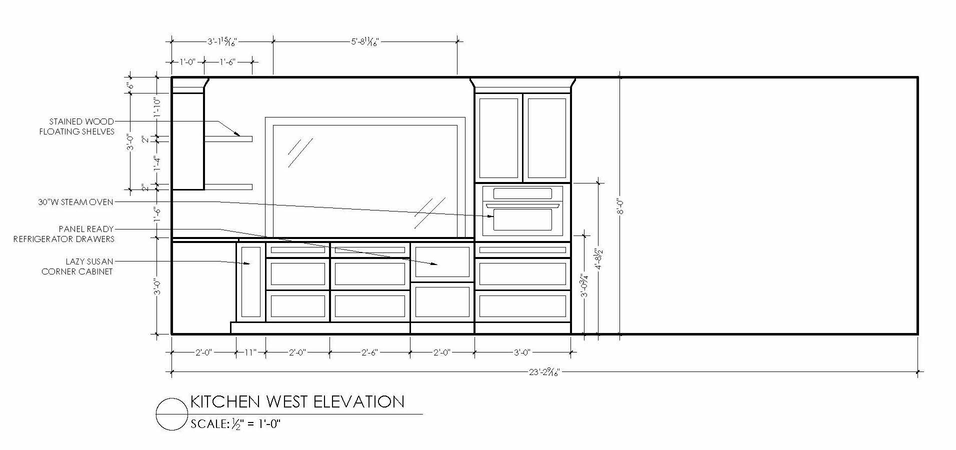 kitchen west elevation