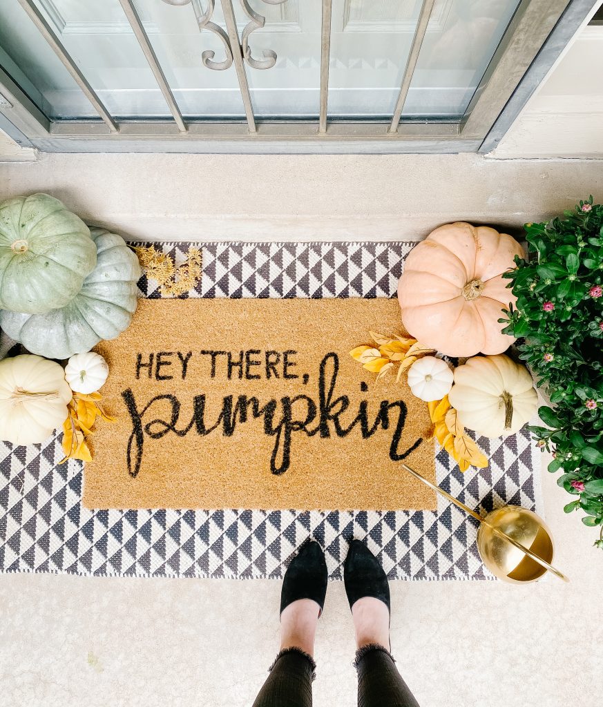 DIY Stenciled Fall Doormat