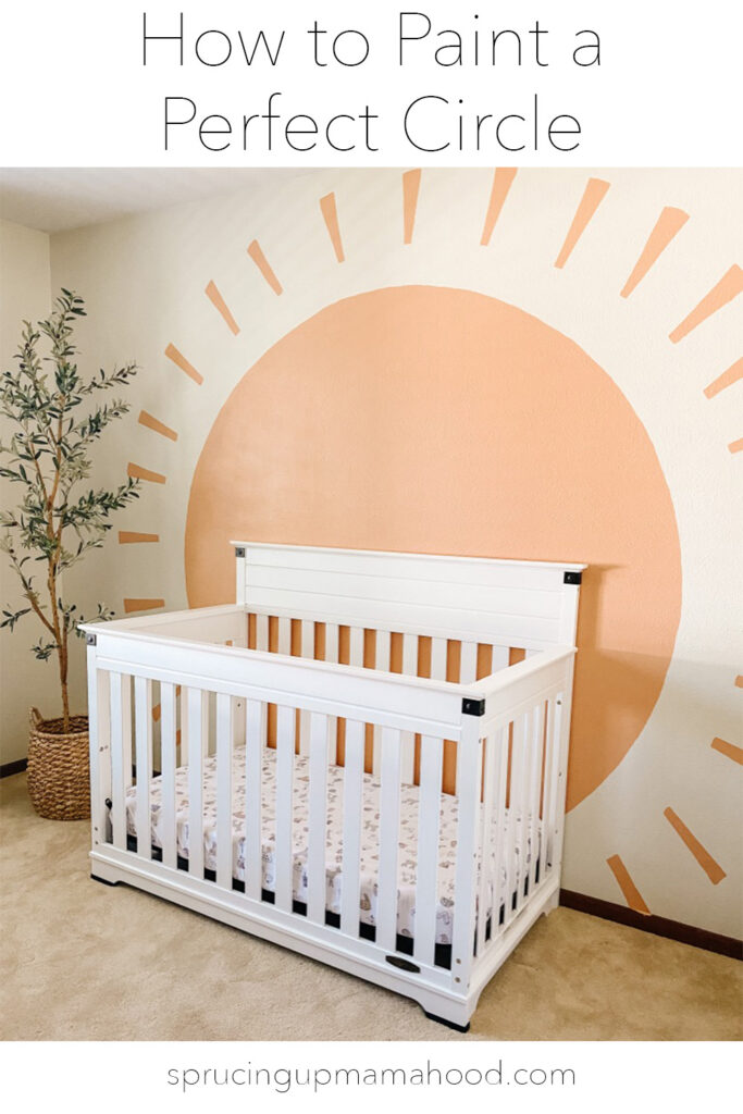 How to paint the perfect circle with a diy boho sun mural