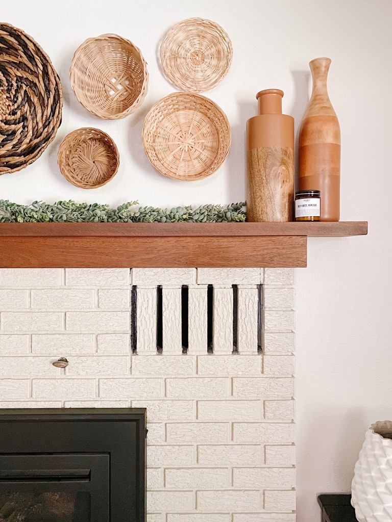 fireplace makeover after paint