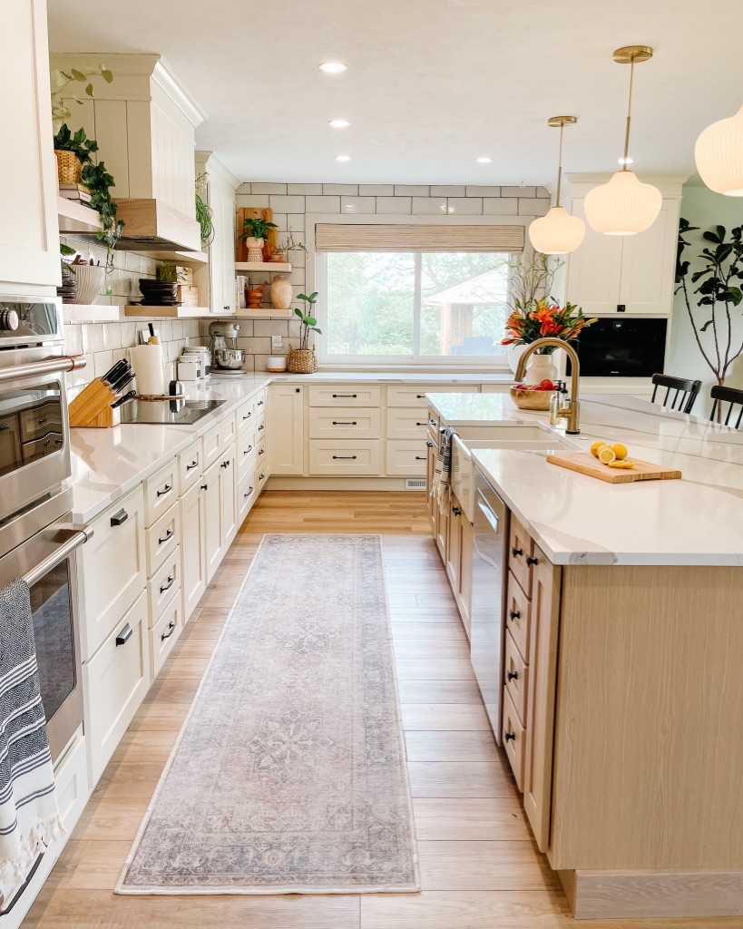 add a kitchen runner to add warmth to your kitchen