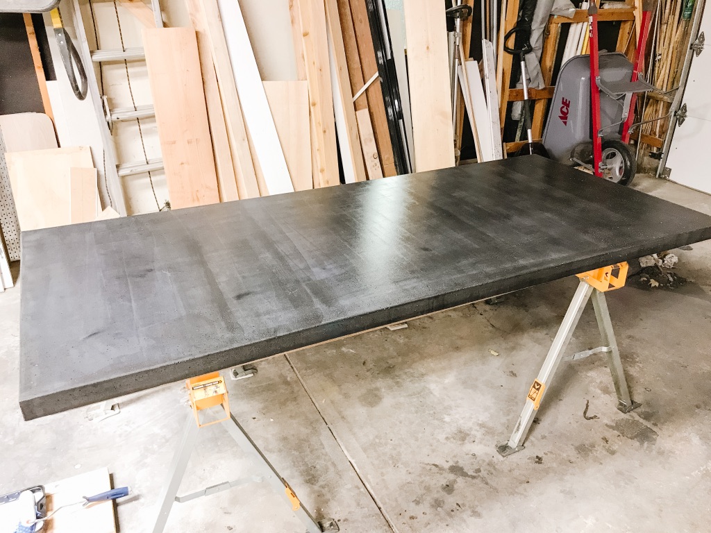 how we messed up our diy concrete dining table top