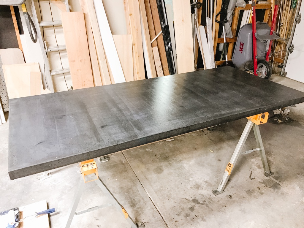 Cast concrete table deals top