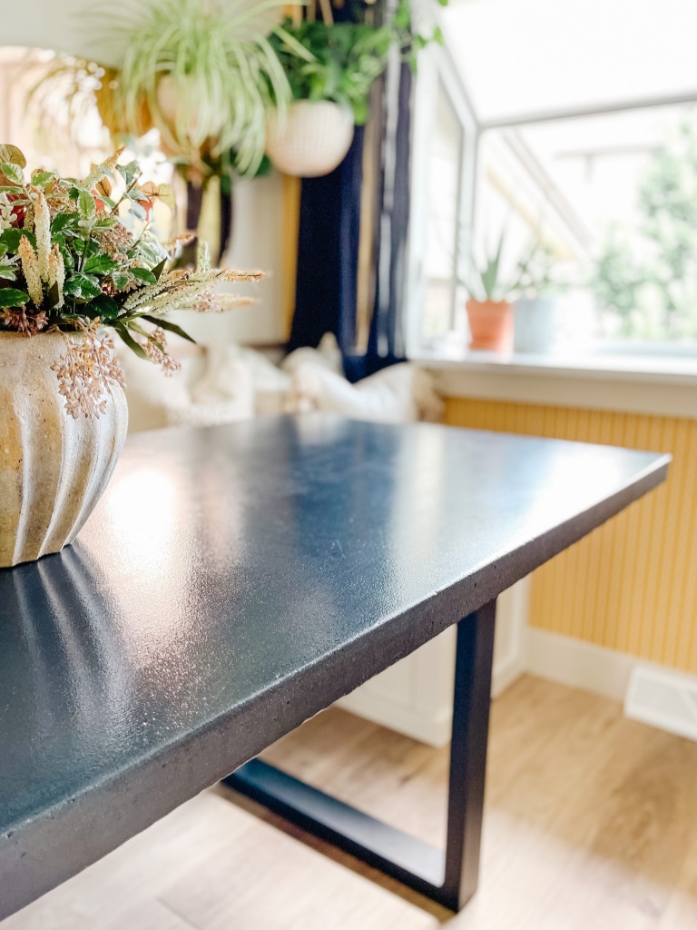 Custom concrete store dining table