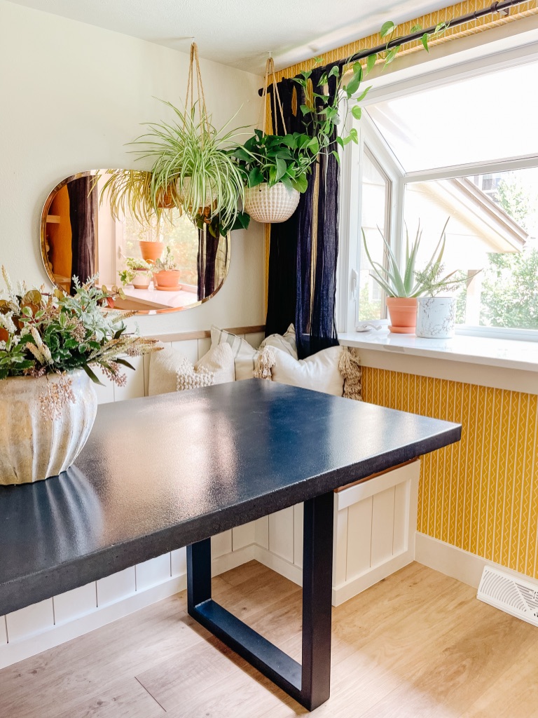 Small concrete outlet dining table