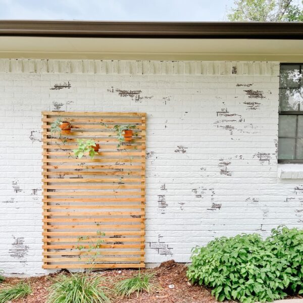 DIY Simple Slatted Wood Trellis