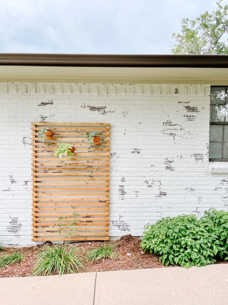 how to build a slatted wood trellis