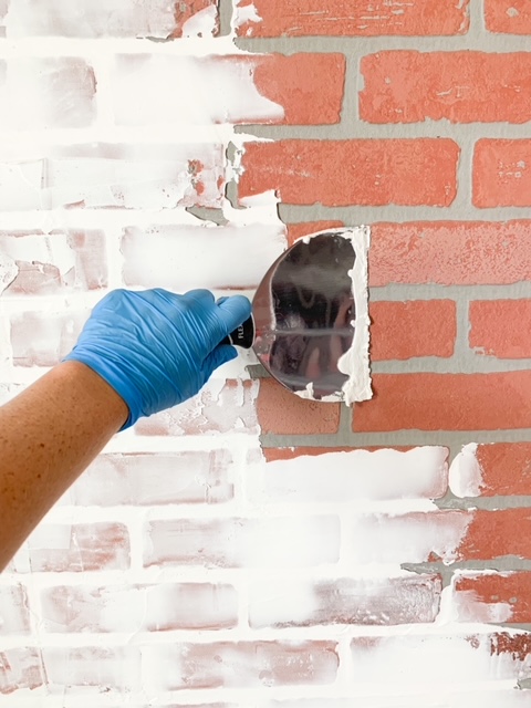 How to German schmear faux brick paneling. 