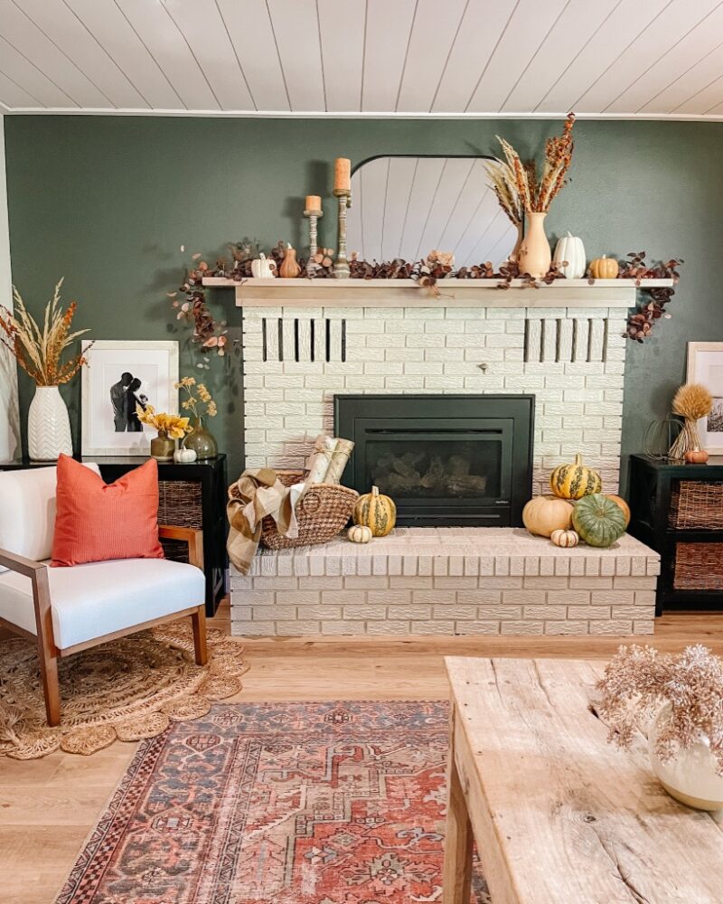 Simple & Cozy Fall Fireplace Decor Ideas - Sprucing Up Mamahood