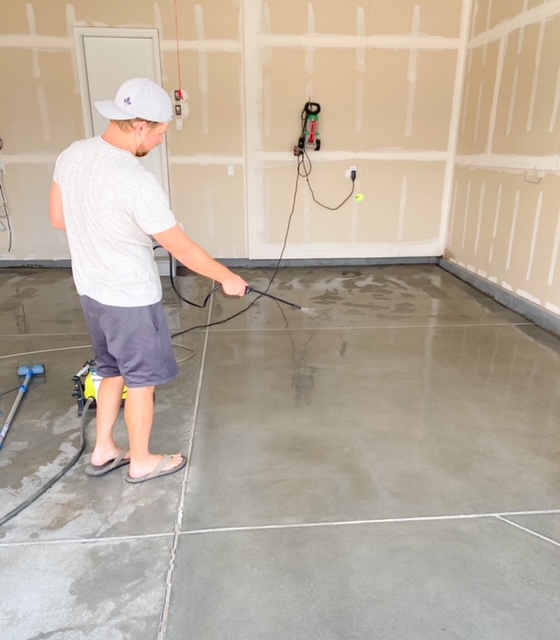 applying etch to garage floors before epoxy