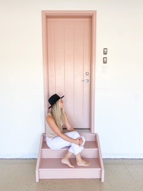 Door painted Art Deco Pink by Behr