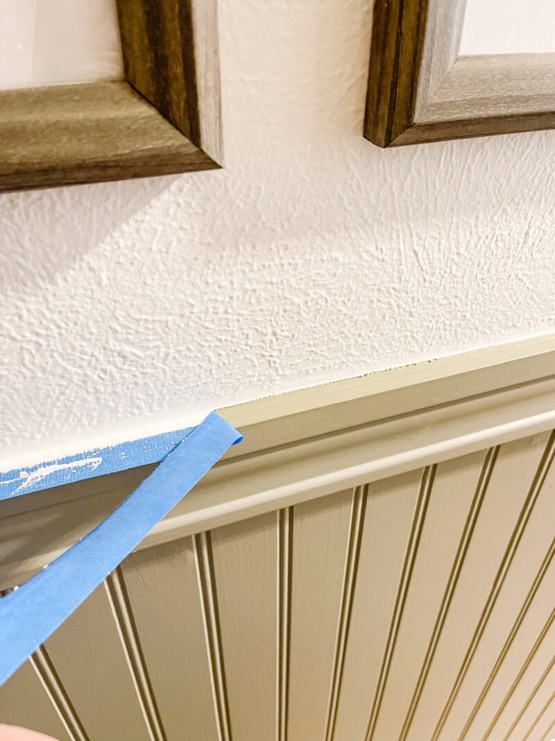 Colorful Beadboard Wainscoting at our Small Mudroom - Sprucing Up Mamahood