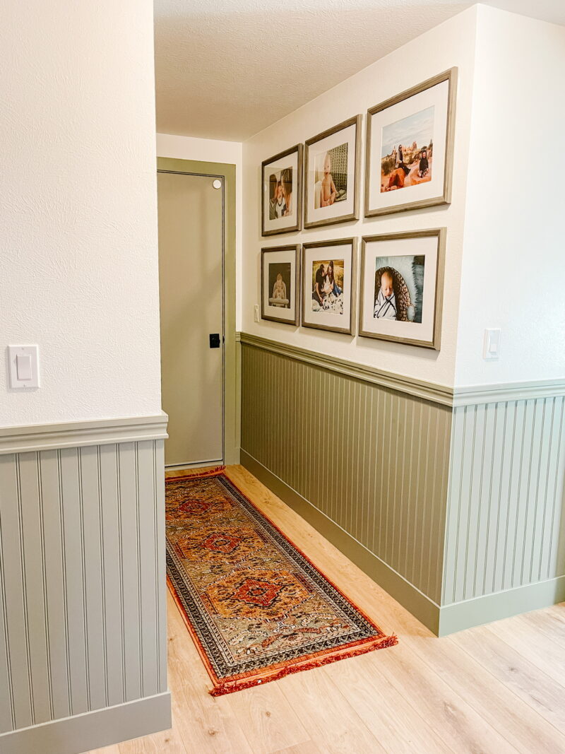 Colorful Beadboard Wainscoting at our Small Mudroom - Sprucing Up Mamahood