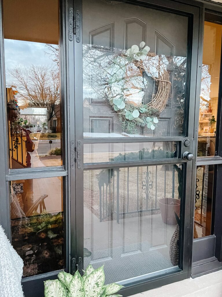 How to update an old metal storm door with an affordable DIY makeover