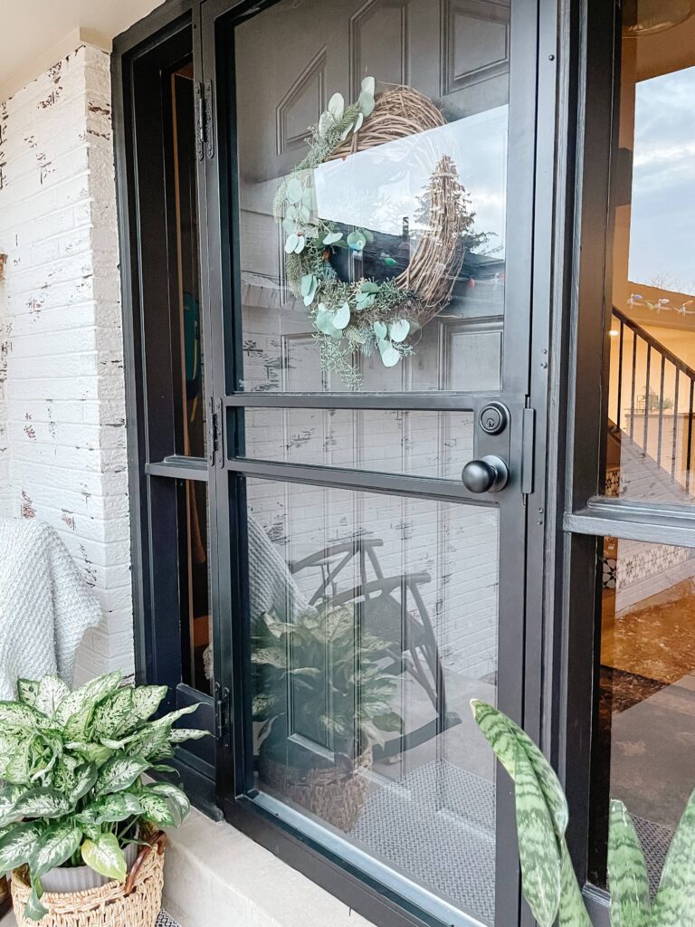 give your old metal storm door an affordable DIY makeover
