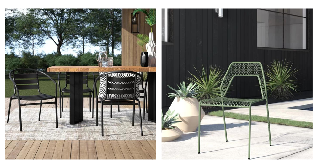 Wayfair Summer 2022 outdoor furniture picks industrial minimalism