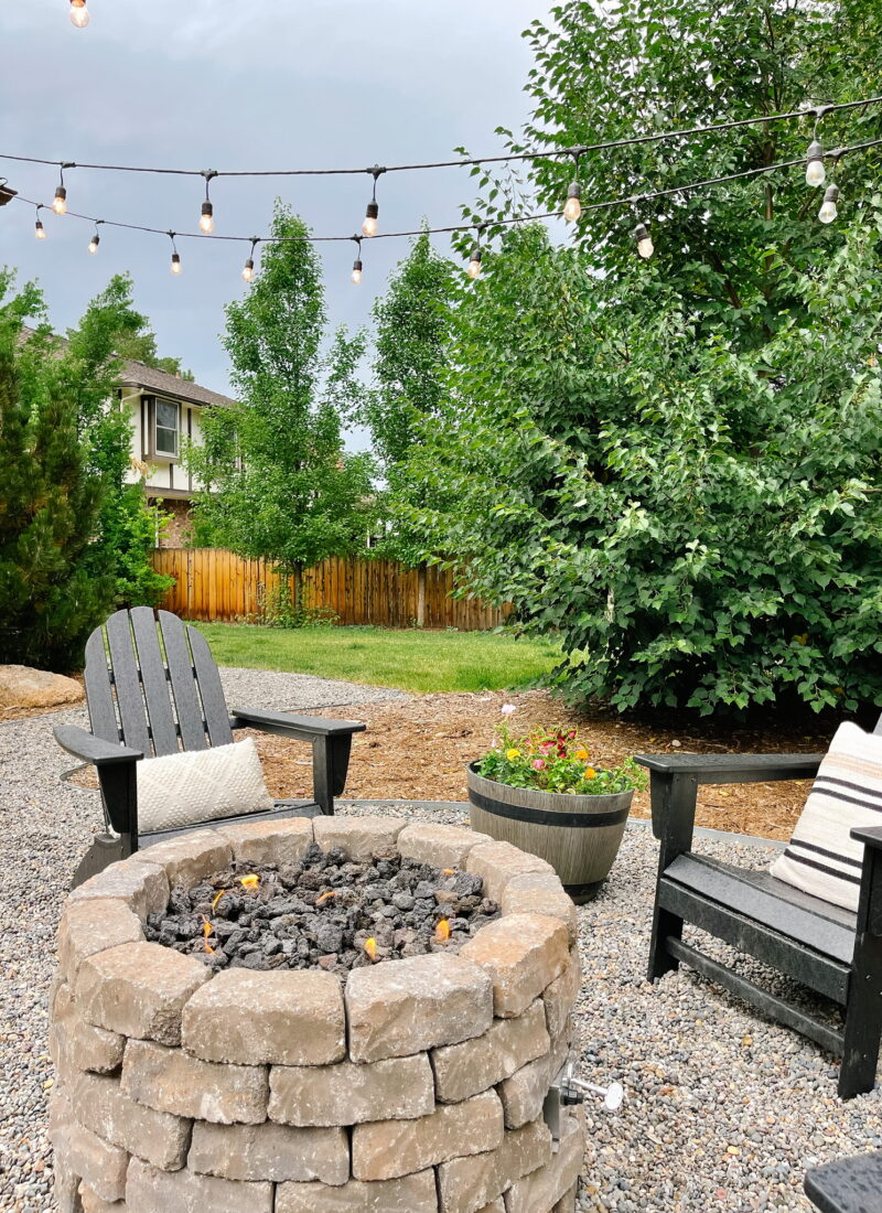 Small Backyard Makeover with DIY Propane Fire Pit