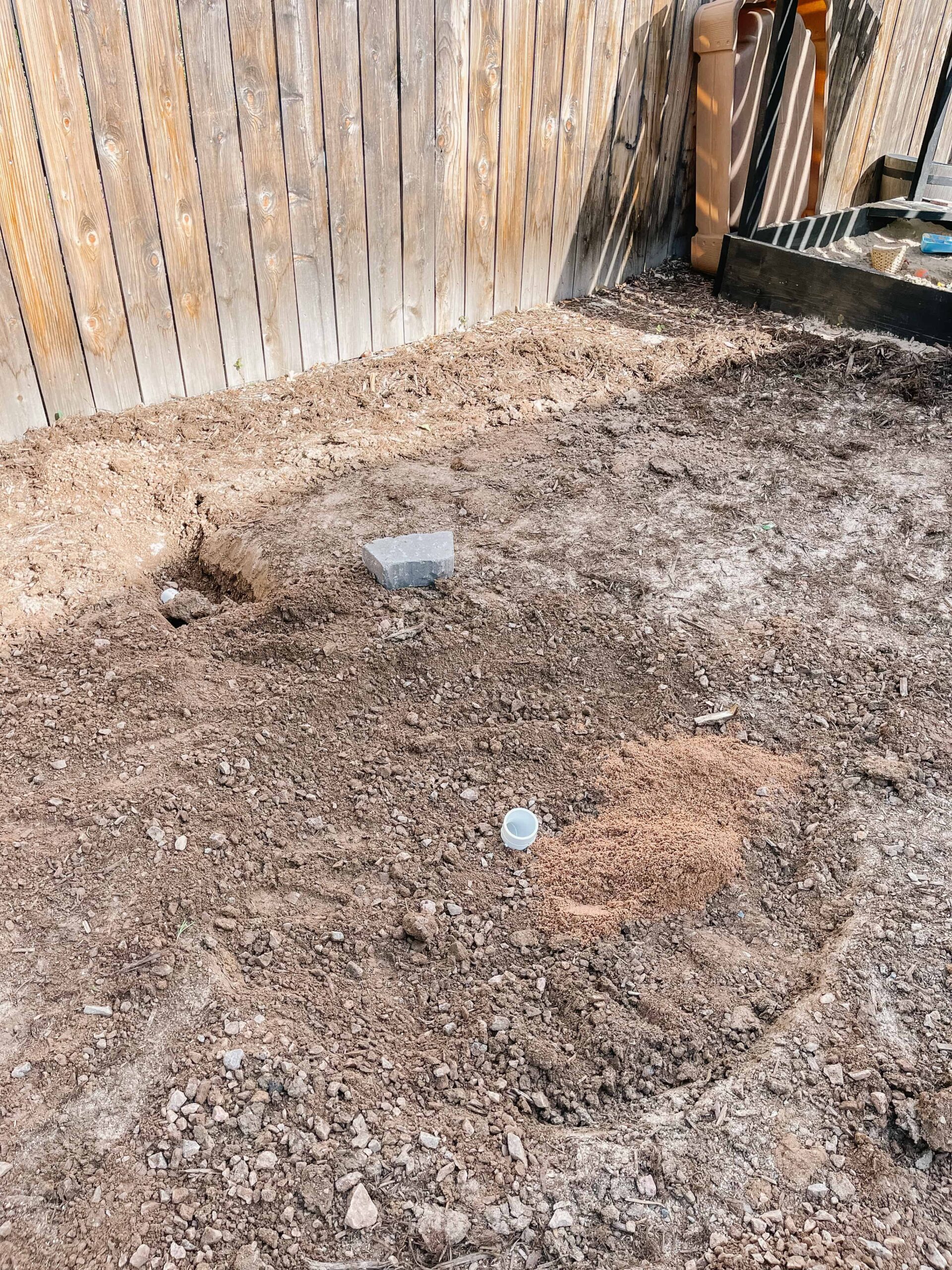 DIY Propane Fire Pit - Dig Trench for Propane Tubing and Fill