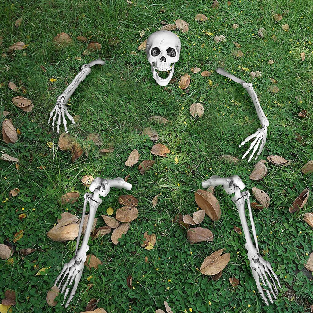 Halloween porch decor skeleton lawn decor