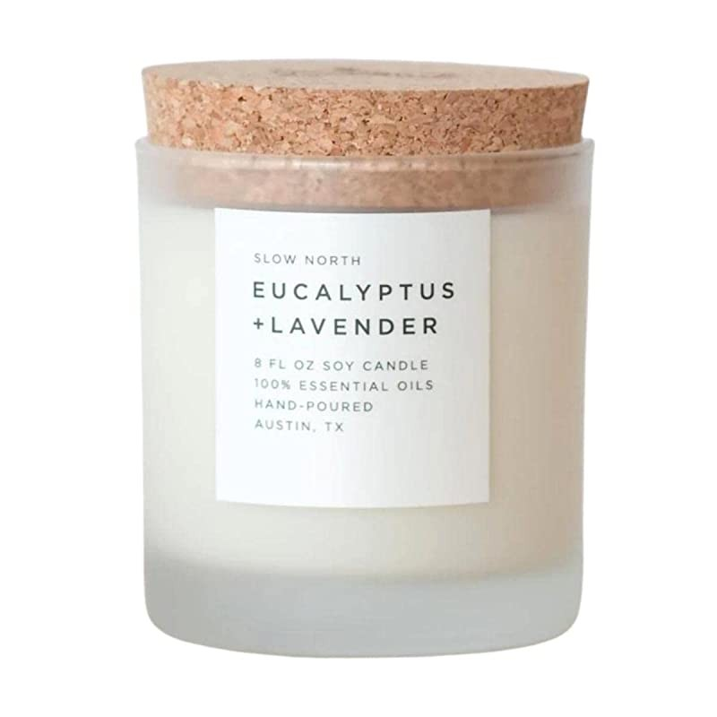 Slow North Eucalyptus + Lavender Candle