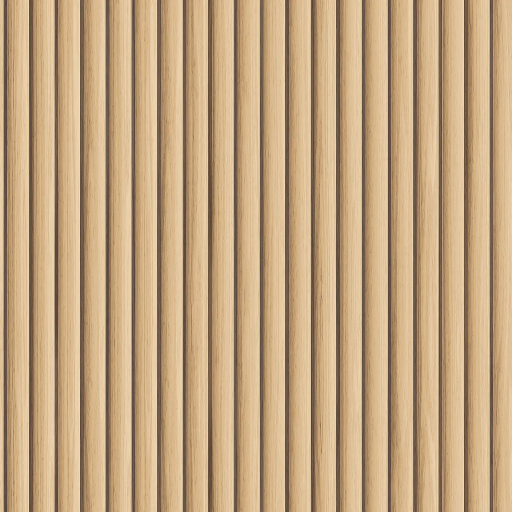 reeded wood peel and stick wallpaper