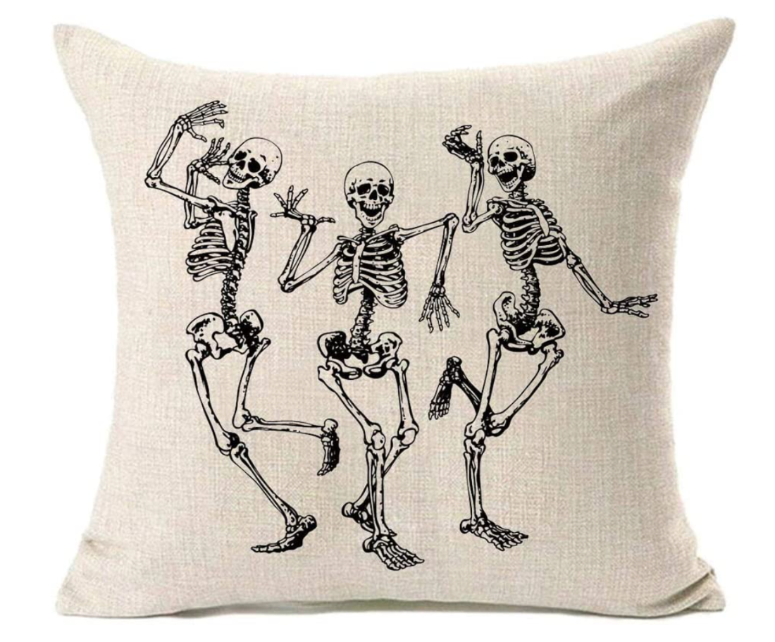 Halloween porch decor skeleton throw pillow covers