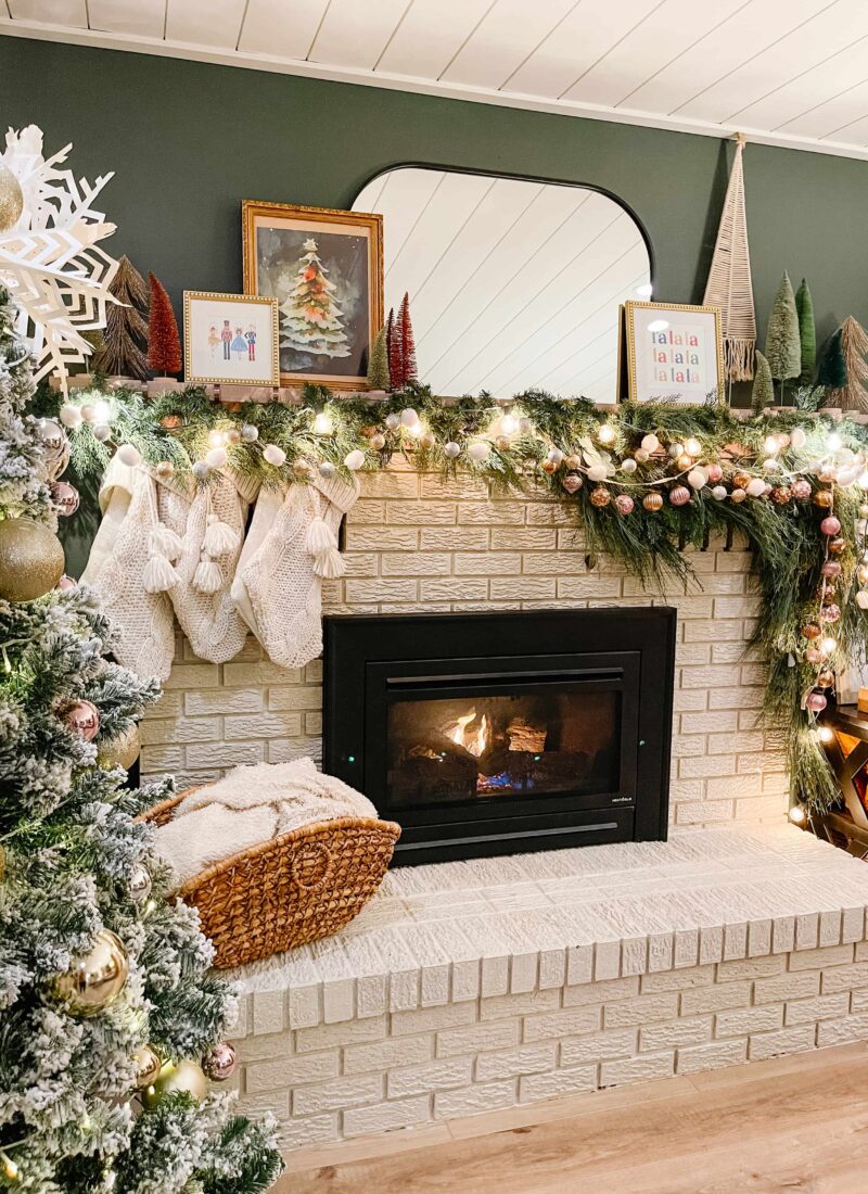 Holiday fireplace decor ideas with items from wayfair