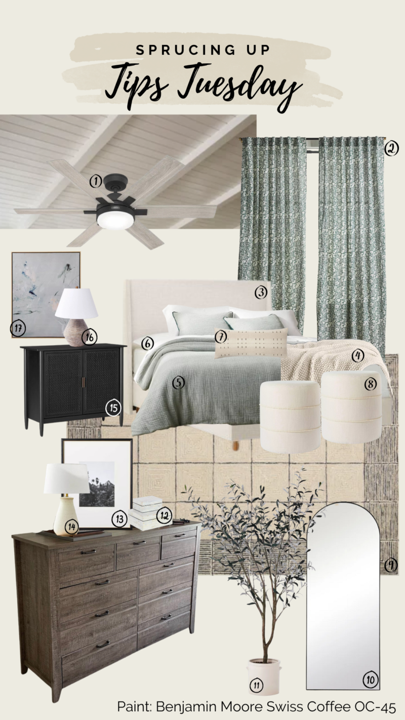 Sprucing Up Tips Tuesday - Neutral & Calm Primary Bedroom Decor Ideas ...
