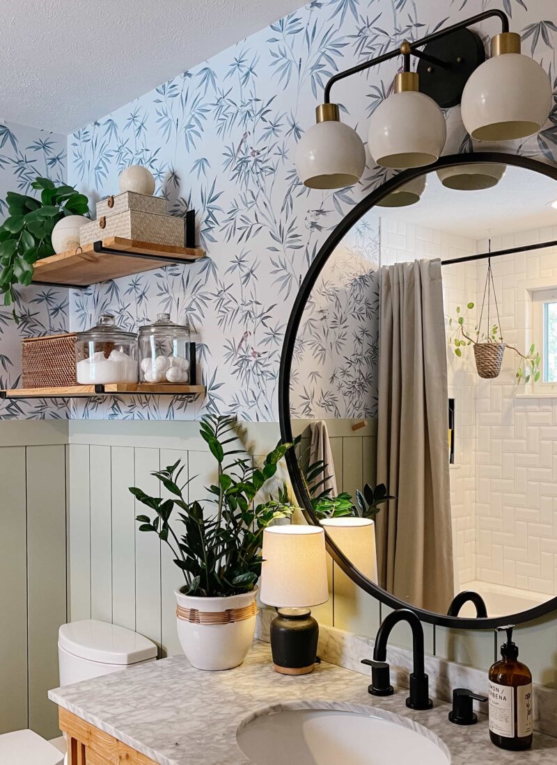 Easy Bathroom Update: Transform your Space in a Day with Peel and Stick Wallpaper