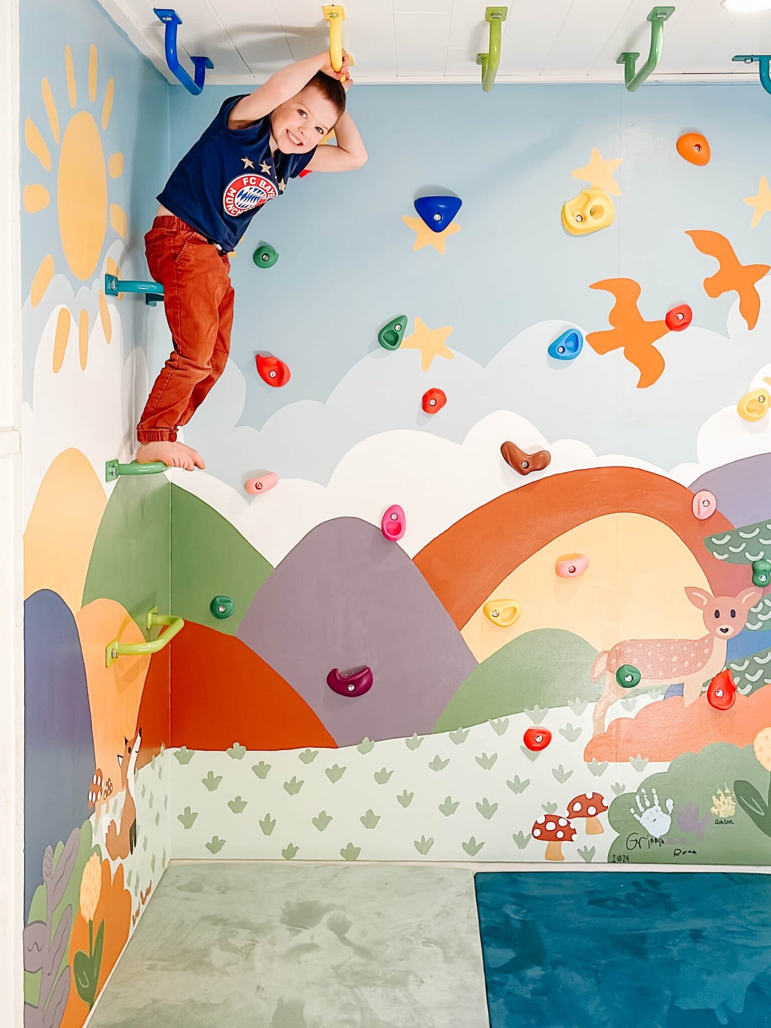 DIY Kids Climbing Wall