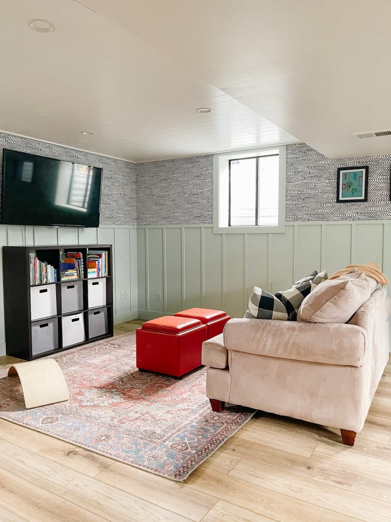 DIY Playroom entertainment Center Built-In with TV and Storage
